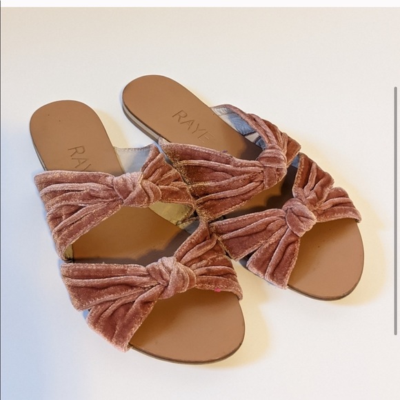 RAYE NAOMI VELVET SLIDE SANDALS - Picture 2 of 4